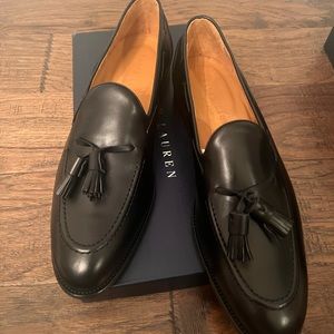 Ralph Lauren Men’s Calfskin Loafer - black, size 11